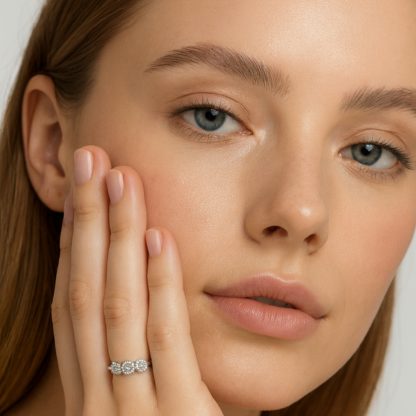 Triple Halo Vintage Ring