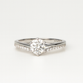 Solitaire V-Cut Moissanite Ring - PEACORA