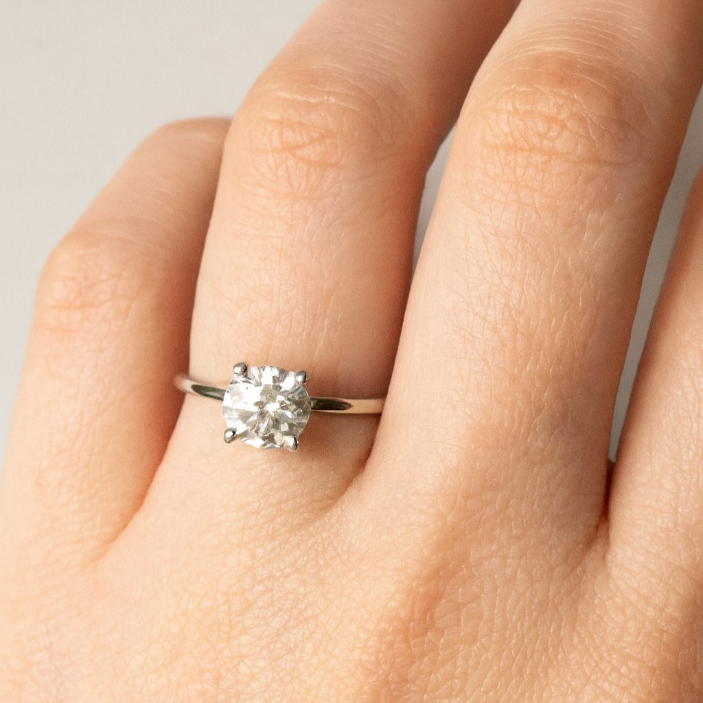 Classic Round Solitaire Ring - PEACORA