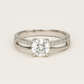 Crossband Engagement Ring - PEACORA