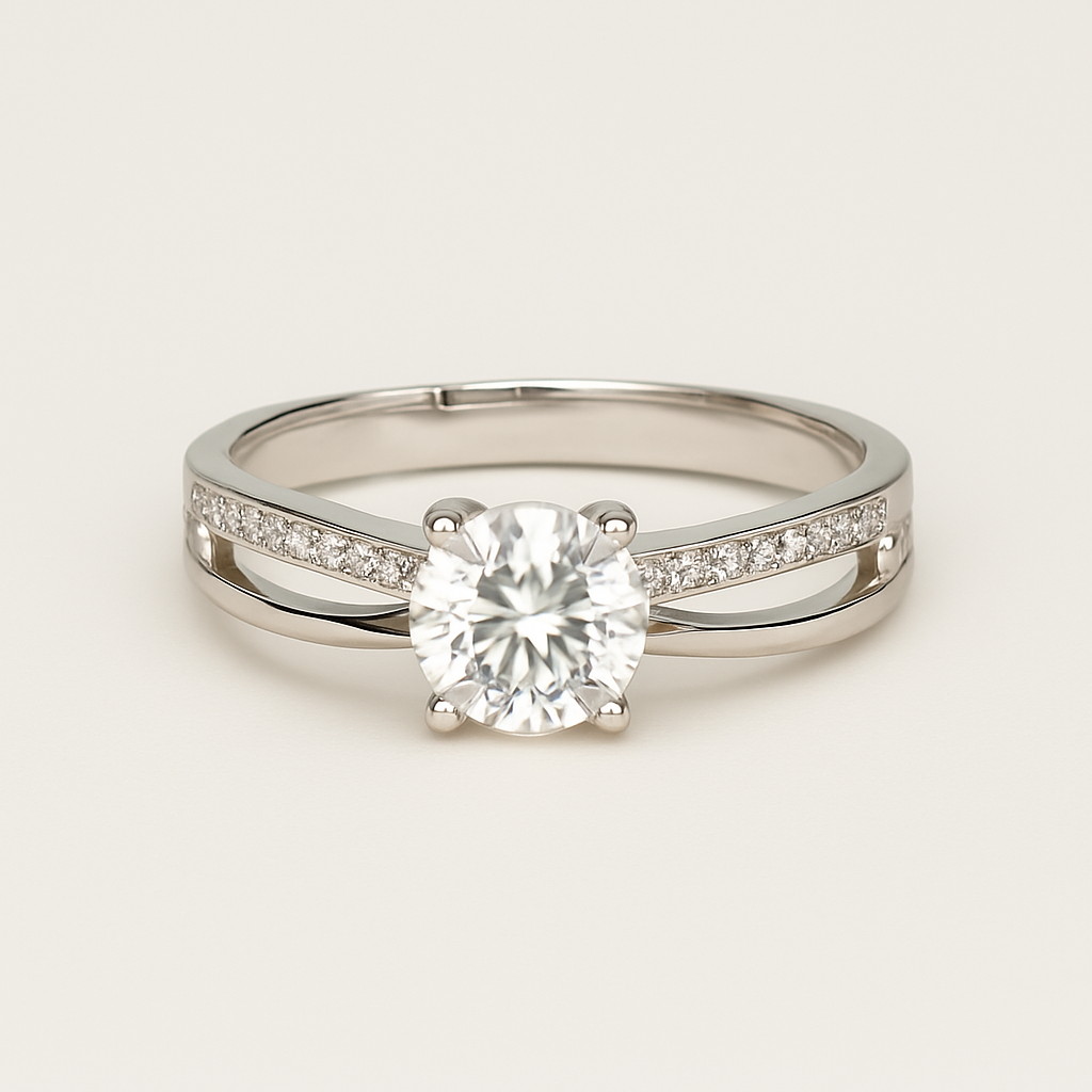 Crossband Engagement Ring
