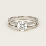 Load image into Gallery viewer, Crossband Engagement Ring
