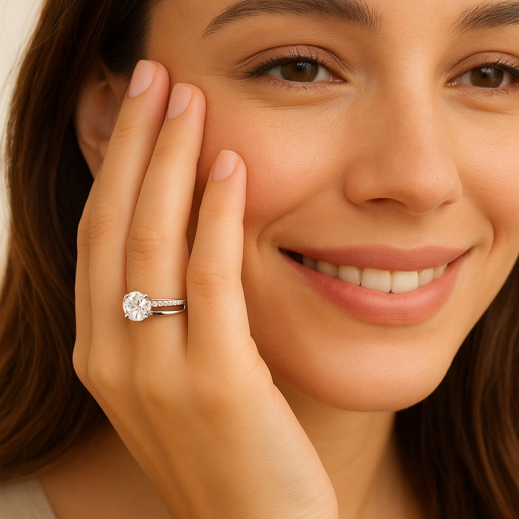 Crossband Engagement Ring