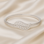 Load image into Gallery viewer, Elegant Leaf Sparkle Bangle - PEACORA

