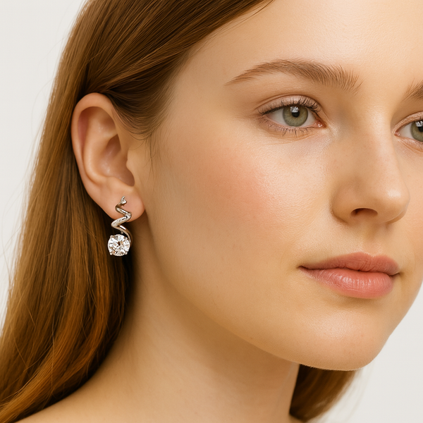Twist Elegance Crystal Stud Earrings - PEACORA