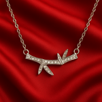 Load image into Gallery viewer, Gold Bamboo-Inspired Pendant Necklace - PEACORA
