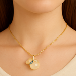 Load image into Gallery viewer, Golden Peach Gemstone Pendant Necklace

