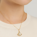 Load image into Gallery viewer, Modern Silver Crystal Pendant Necklace - PEACORA
