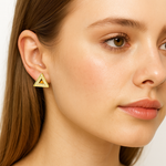 Load image into Gallery viewer, Geometric Triangle Diamond Earrings - PEACORA
