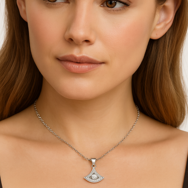 Radiant Fan Pendant Necklace
