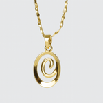 Load image into Gallery viewer, Golden Modern Swirl Pendant Necklace
