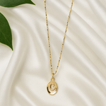 Load image into Gallery viewer, Golden Modern Swirl Pendant Necklace
