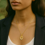 Load image into Gallery viewer, Golden Modern Swirl Pendant Necklace
