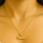 Load image into Gallery viewer, Sparkling “SOAR” Gold Charm Necklace - PEACORA

