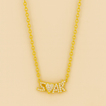 Load image into Gallery viewer, Sparkling “SOAR” Gold Charm Necklace - PEACORA
