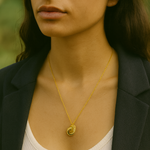 Load image into Gallery viewer, Gold Vermeil Interlocking Rings Pendant Necklace
