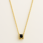 Load image into Gallery viewer, Gold Vermeil Cross Barrel Pendant Necklace
