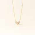 Gold Heart Crystal Pendant Necklace - PEACORA