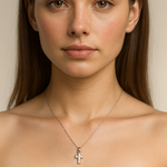 Load image into Gallery viewer, Classic Crystal Cross Pendant Necklace
