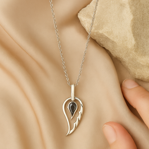 Sterling Silver Wing Necklace - PEACORA