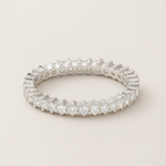 Load image into Gallery viewer, Eternity Crystal Band Ring - PEACORA
