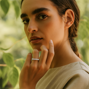 Eternity Crystal Band Ring - PEACORA