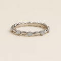 Twisted Eternity Crystal Band Ring - PEACORA