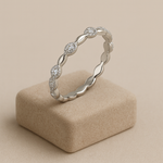 Load image into Gallery viewer, Twisted Eternity Crystal Band Ring - PEACORA
