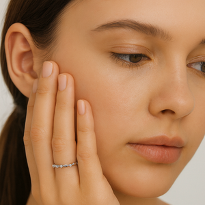 Twisted Eternity Crystal Band Ring - PEACORA