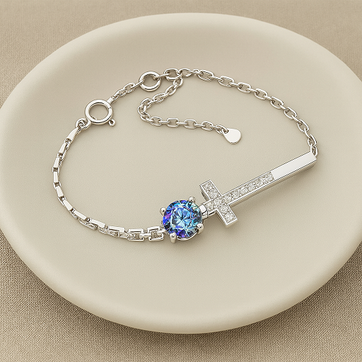 Faithful Radiance Sterling Silver Bracelet - PEACORA