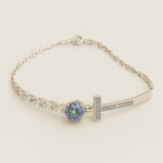 Load image into Gallery viewer, Faithful Radiance Sterling Silver Bracelet - PEACORA
