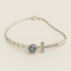 Faithful Radiance Sterling Silver Bracelet - PEACORA