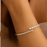 Load image into Gallery viewer, Lustrous Charm Open Elegance Statement Bangle - PEACORA
