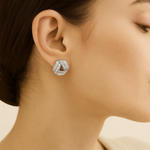 Load image into Gallery viewer, Interlocked Triangle Stud Earrings - PEACORA
