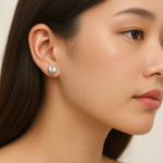 Load image into Gallery viewer, Eternal Shine Textured Heart Studs - PEACORA
