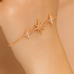 Load image into Gallery viewer, Starburst Rose Gold Vermeil Bracelet - PEACORA
