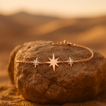 Load image into Gallery viewer, Starburst Rose Gold Vermeil Bracelet - PEACORA
