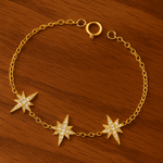 Load image into Gallery viewer, Starburst Gold Vermeil Bracelet - PEACORA
