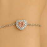 Load image into Gallery viewer, Peach Heart Bracelet - PEACORA
