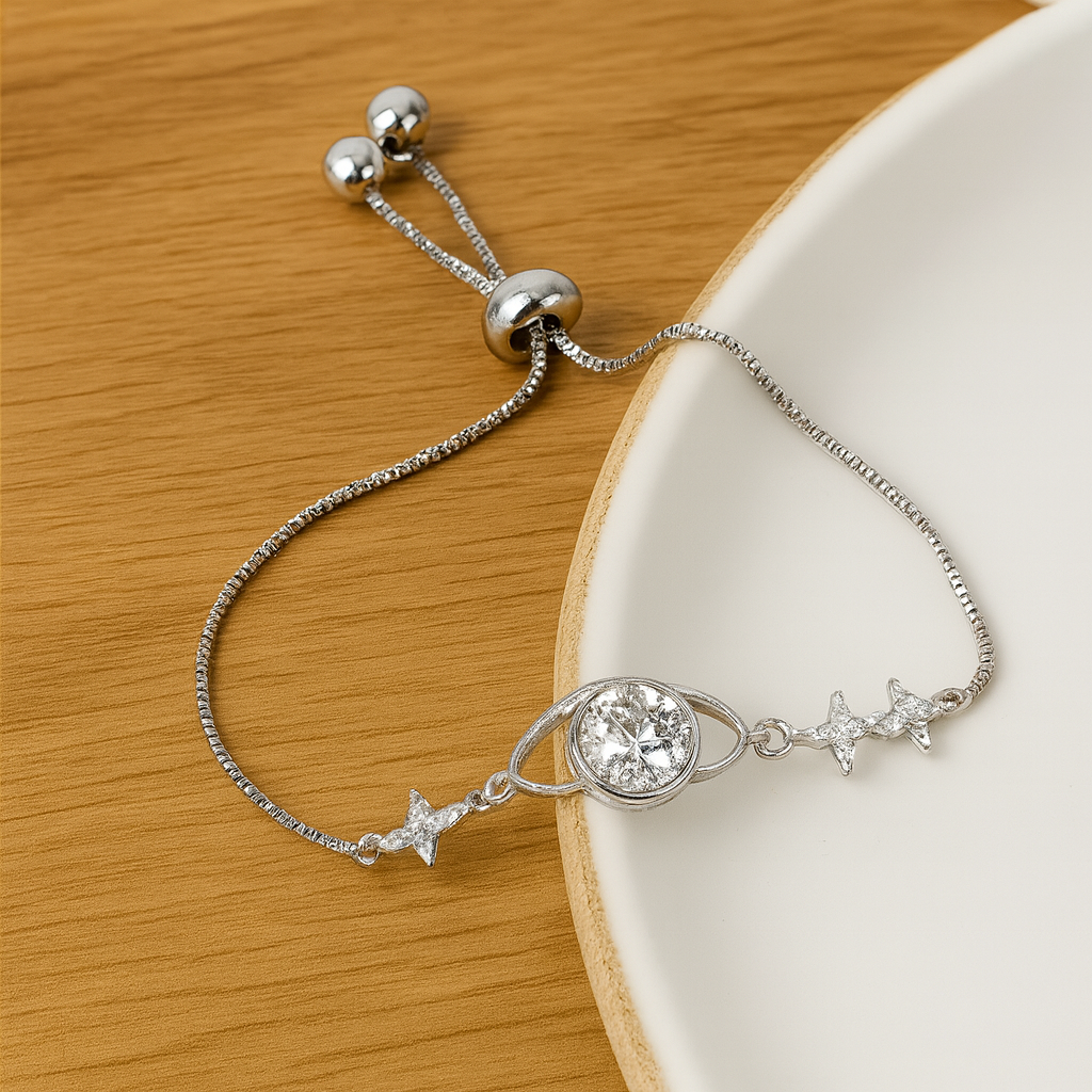 Celestial Orbit Moissanite Bracelet - PEACORA