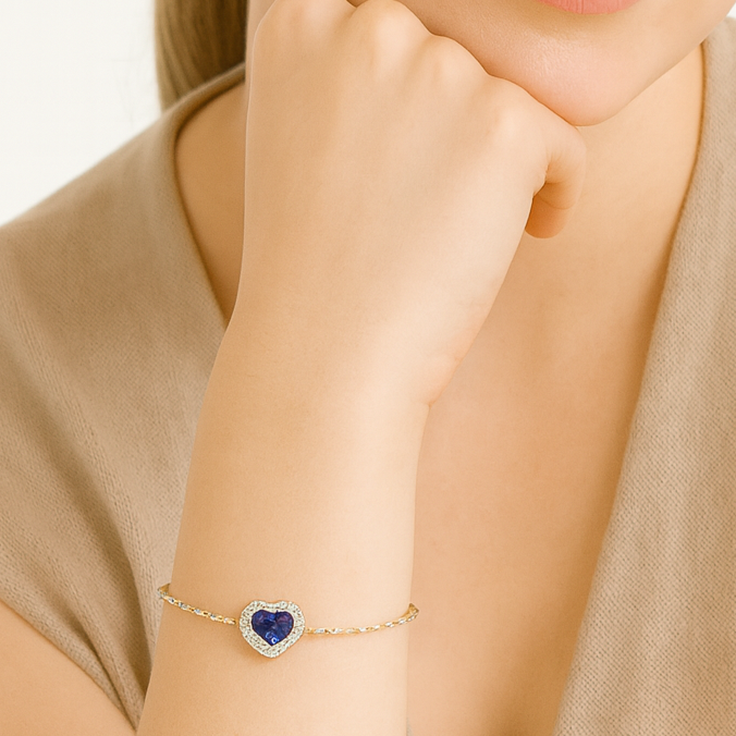 Blue Heart Bracelet - PEACORA