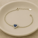 Load image into Gallery viewer, Blue Heart Bracelet - PEACORA
