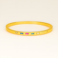 Elegant Golden Radiance Sparkle Bangle - PEACORA