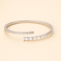 Open Elegance Hinged Bangle - PEACORA