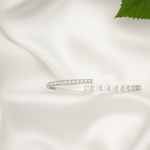 Open Elegance Hinged Bangle - PEACORA