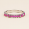 Pink Eternity Pave Band Ring - PEACORA