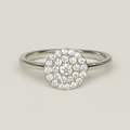 Elegant Halo Cluster Ring - PEACORA