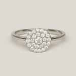 Load image into Gallery viewer, Elegant Halo Cluster Ring - PEACORA
