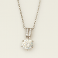 Classic Solitaire Moissanite Pendant Necklace - PEACORA
