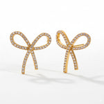 Load image into Gallery viewer, Crystal Bow Statement Earrings 
